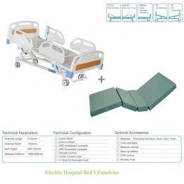 Funkcinė elektrinė ligoninės lova 5 su čiūžiniu | Medisa.lt