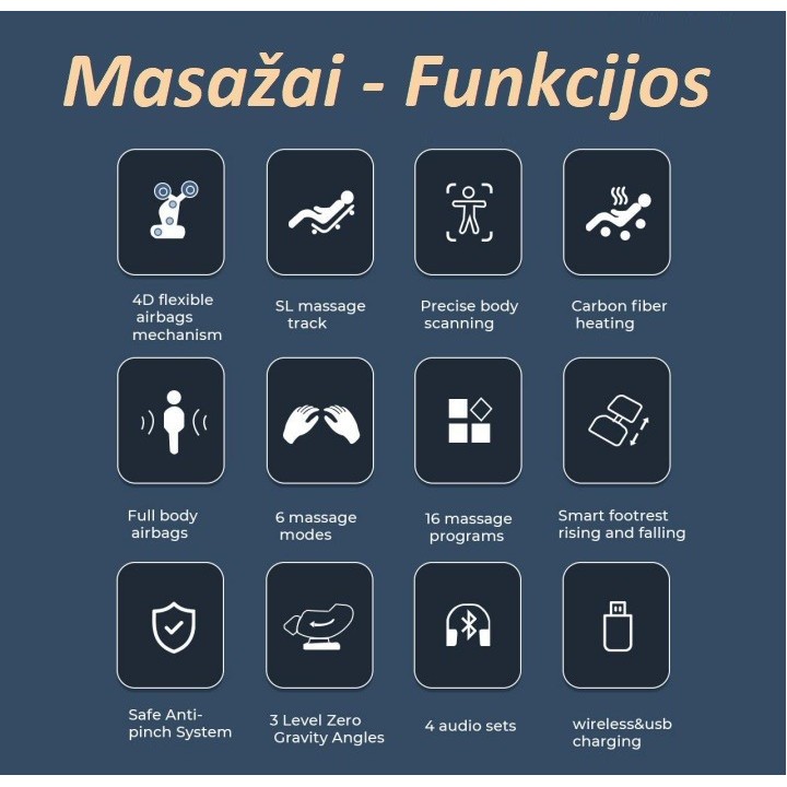Masažinis fotelis SL D4 | Medisa.lt
