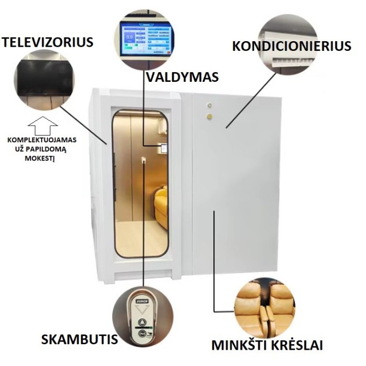 Dvivietė hiperbarinė deguonies kamera | Medisa.lt