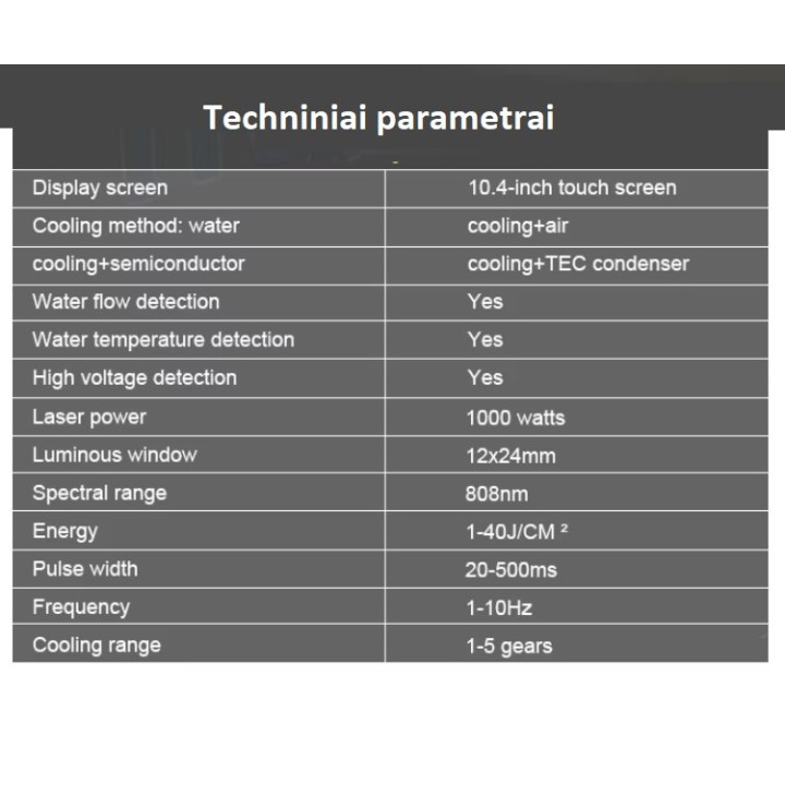 Epiliacijos diodo lazeris 808 nm plaukų šalinimui | Medisa.lt
