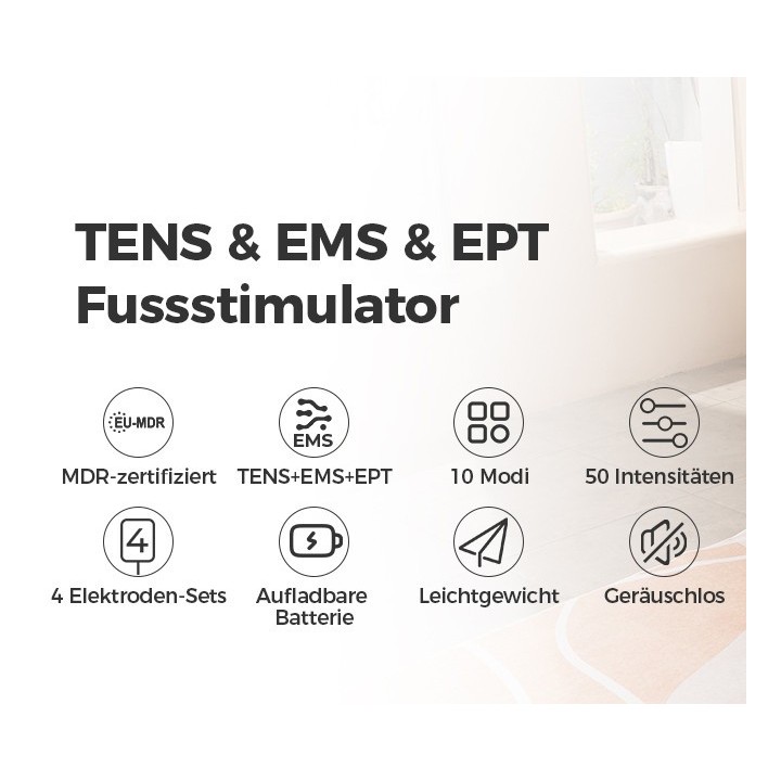 EMS ir TENS Pėdų masažuoklis kraujotakai stimuliuoti | Medisa.lt