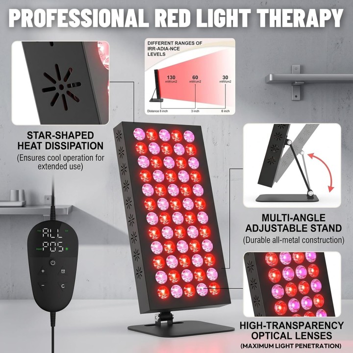 Raudonos šviesos terapijos LED panelė 37 cm | Medisa.lt