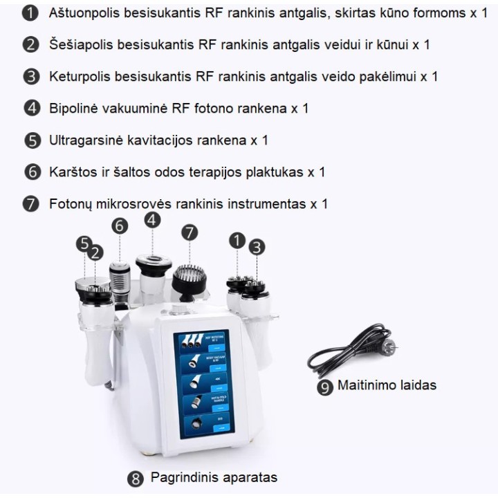 Ultragarso kavitacijos vakuuminis RF lieknėjimo grožio | Medisa.lt