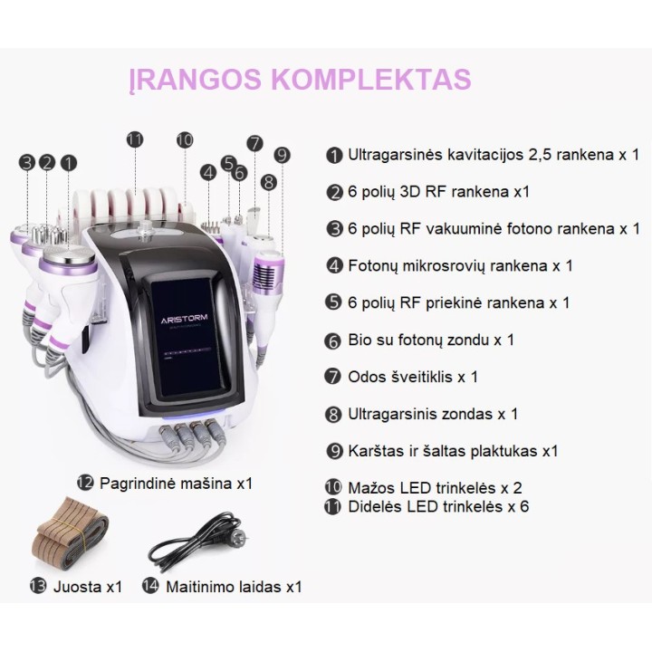 Ultragarso kavitacijos vakuuminis RF Bio lipo lazerinis | Medisa.lt