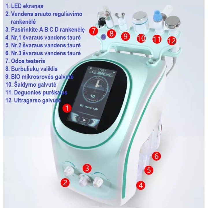 Odos analizatorius HydraFacial 6 funkcijų grožio įranga | Medisa.lt